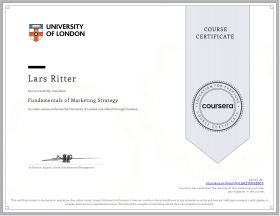 UoL Marketing Strategy Zertifikat